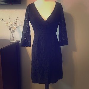 J Crew Black Lace Fit & Flare